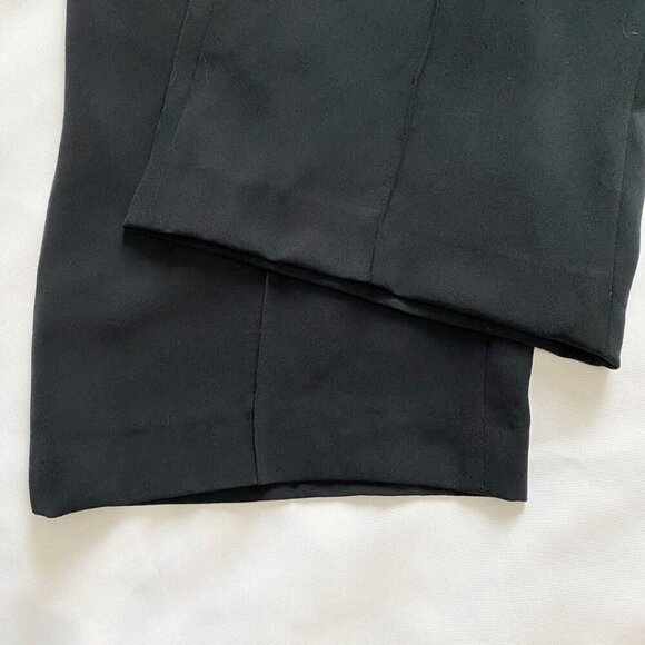 VINCE. BLACK BELTED CROPPED PLEATED TAPERED PANTS STYLE V3359-21170 - 2 - Picture 8 of 9